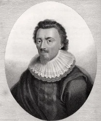 George Calvert, grabado por Bocquet, ilustración de 